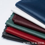 Schumacher Patent Linen Plum Fabric