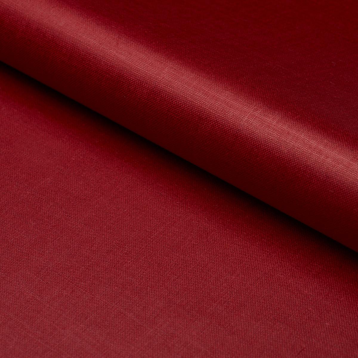 Schumacher Patent Linen Red Fabric