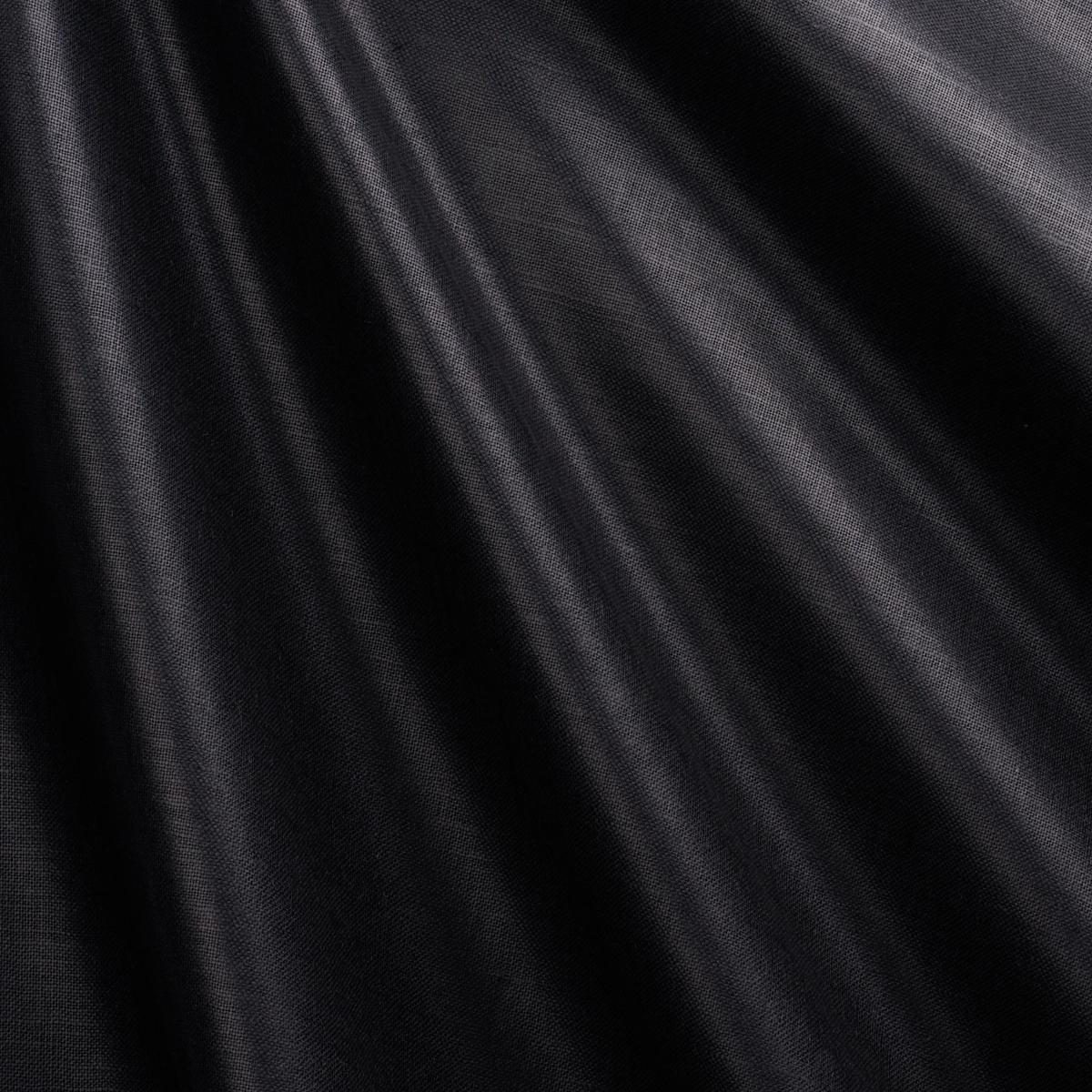 Schumacher Patent Linen Black Fabric