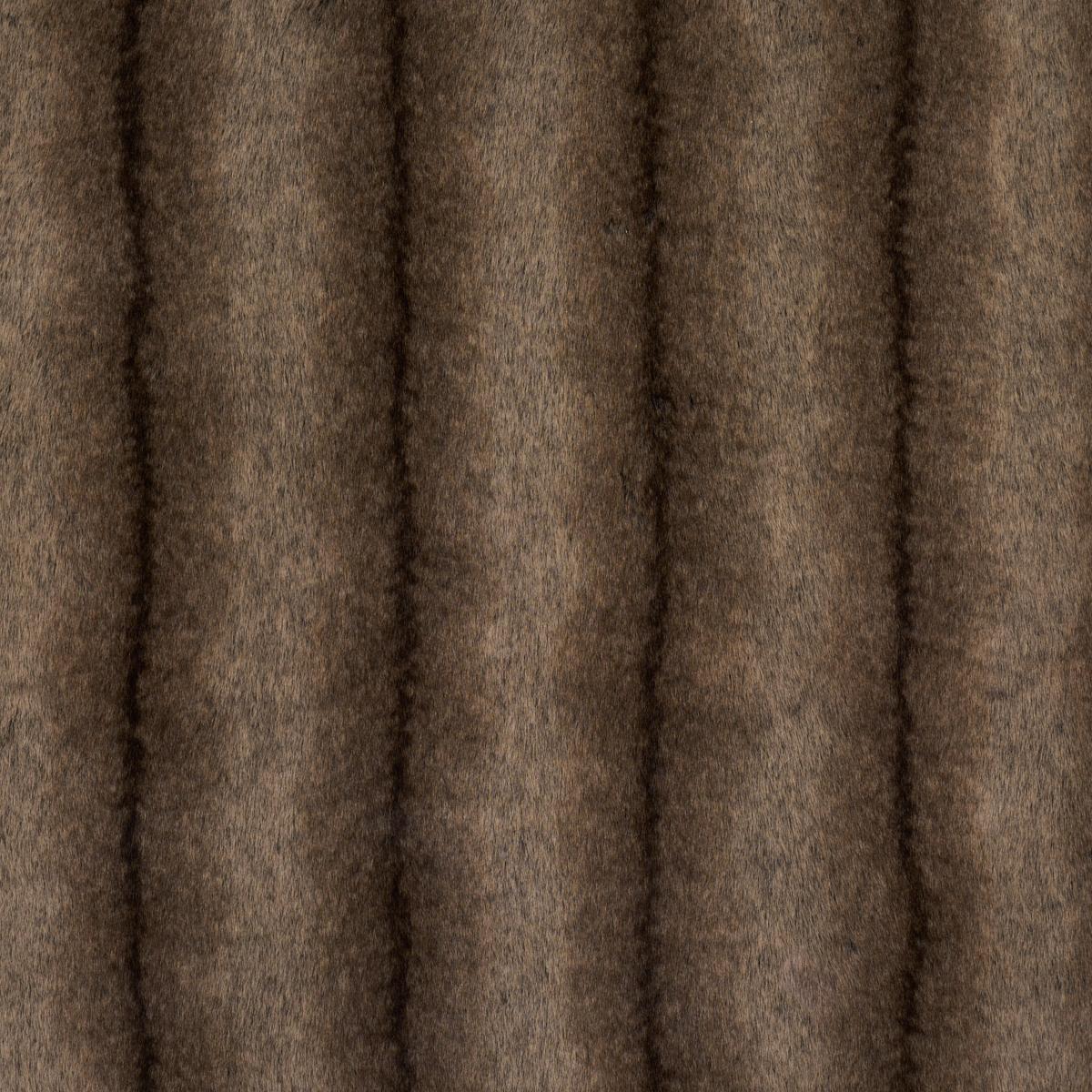 Schumacher Verbier Faux Fur Chocolate Fabric