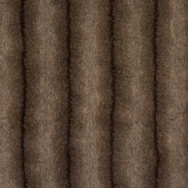 Schumacher Verbier Faux Fur Chocolate Fabric
