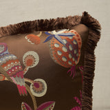 Schumacher Chestnut 24" x 12" Birds Of Paradise Pillow