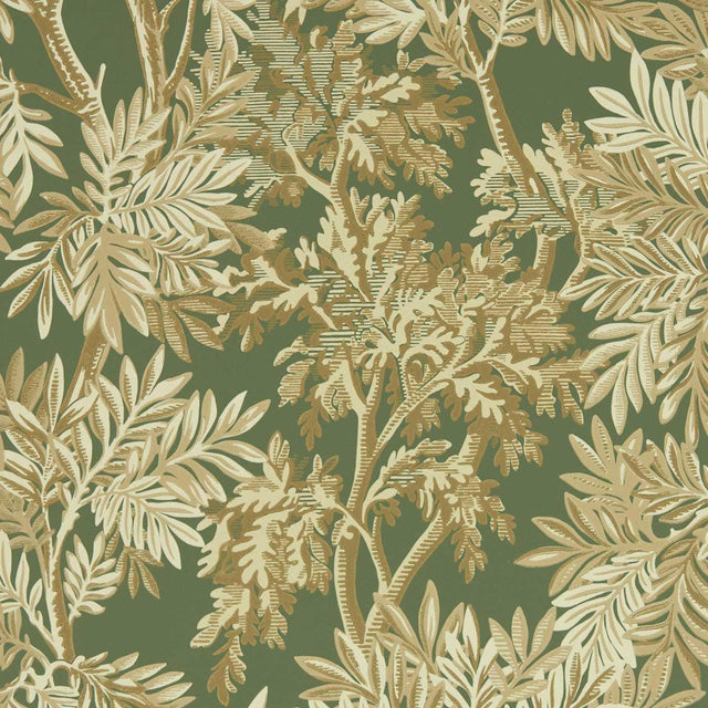 Sanderson Tapestry Trees Woodland Green Wallpaper