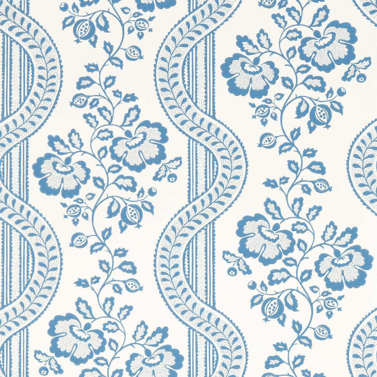 Sanderson Aubrey Pottery Blue Wallpaper
