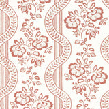 Sanderson Aubrey Fareham Red Wallpaper