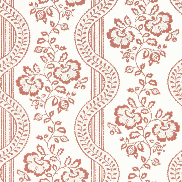Sanderson Aubrey Fareham Red Wallpaper