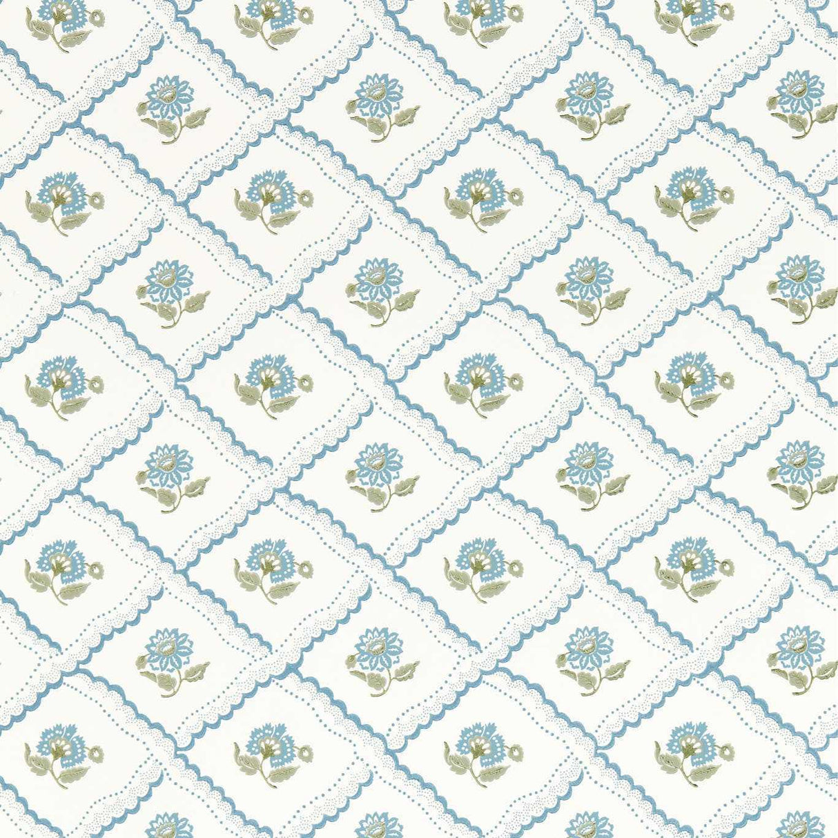 Sanderson Fairdown Wedgwood/Willow Wallpaper