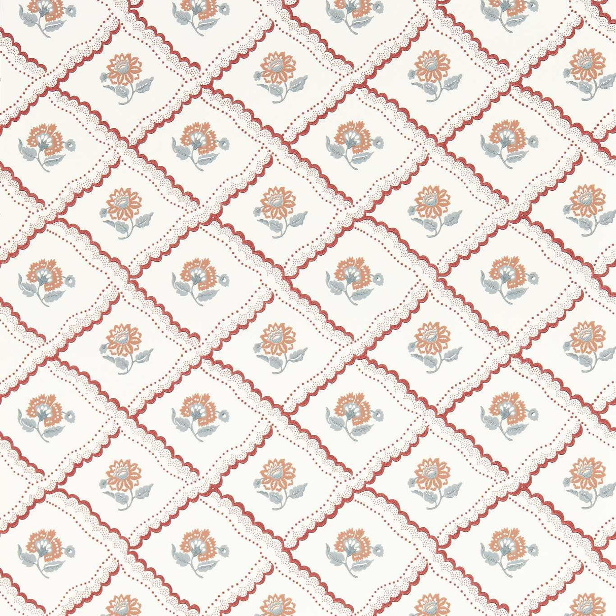 Sanderson Fairdown Berry/Sandstone Wallpaper