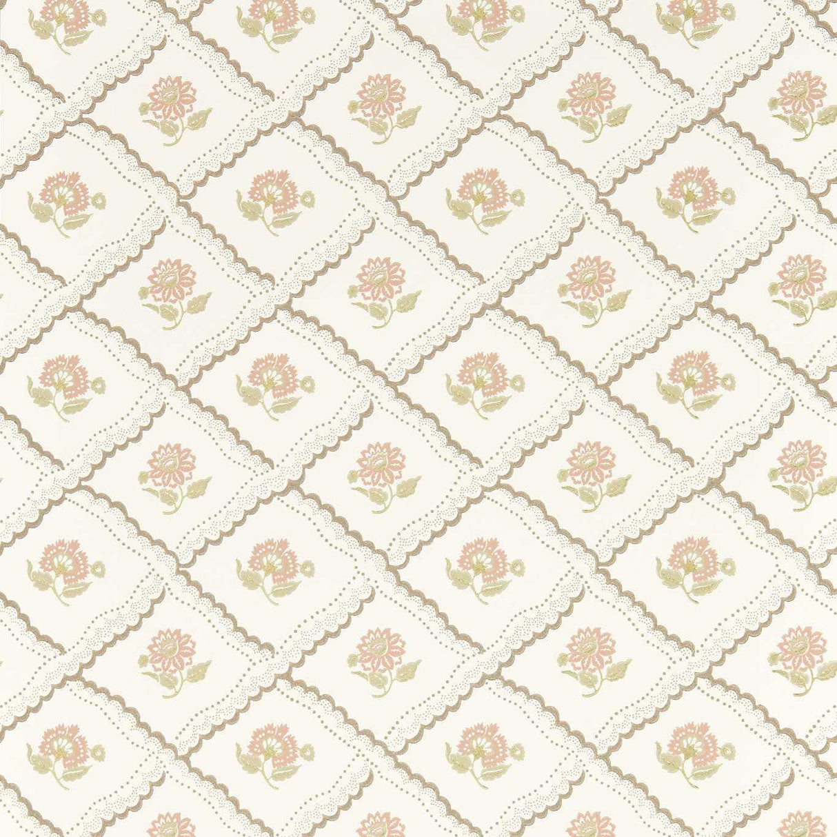 Sanderson Fairdown Chocolate/Putty Wallpaper