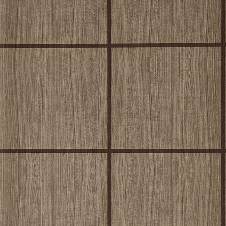 Harlequin Wood Blocks Walnut/Gloss Wallpaper
