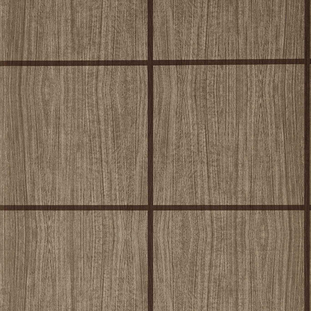 Harlequin Wood Blocks Walnut/Gloss Wallpaper