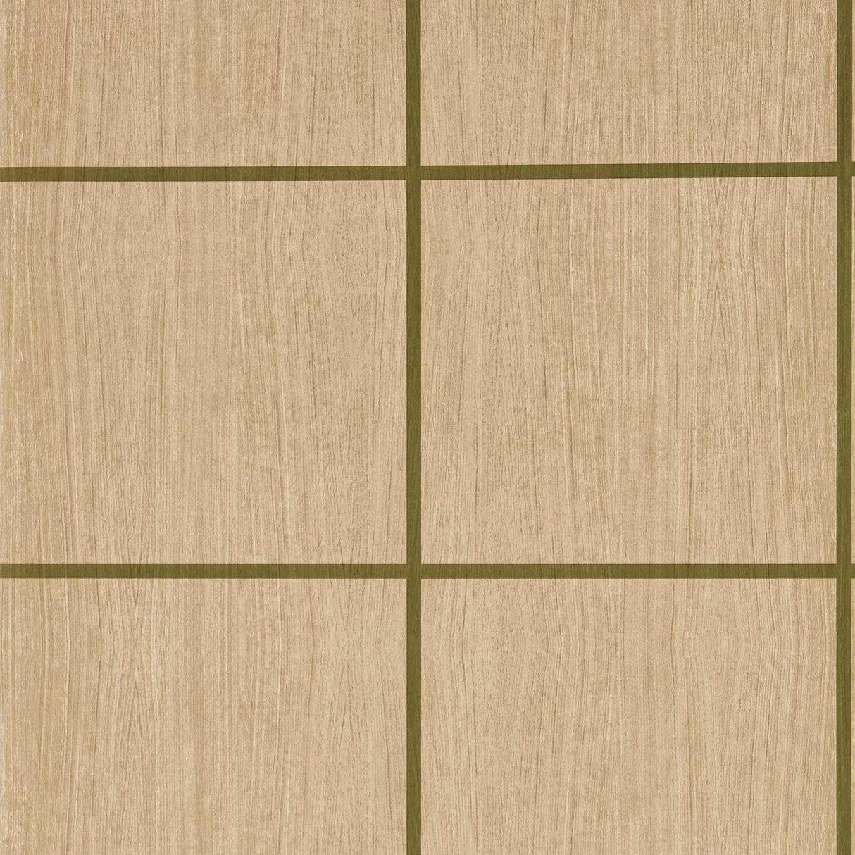 Harlequin Wood Blocks Pine/Forest Gloss Wallpaper