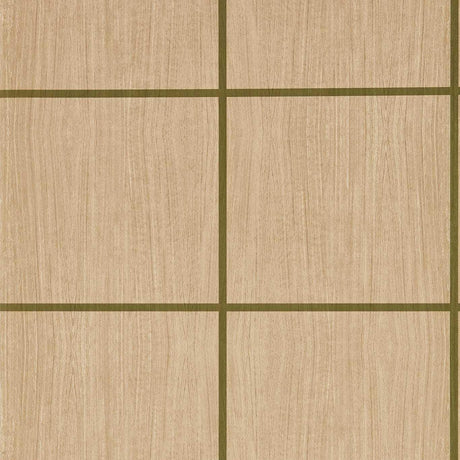 Harlequin Wood Blocks Pine/Forest Gloss Wallpaper