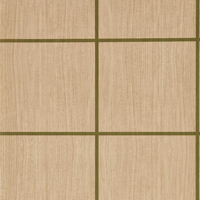 Harlequin Wood Blocks Pine/Forest Gloss Wallpaper