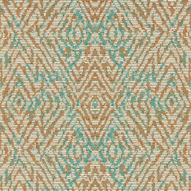 Harlequin Hansha Paprika/Teal Wallpaper
