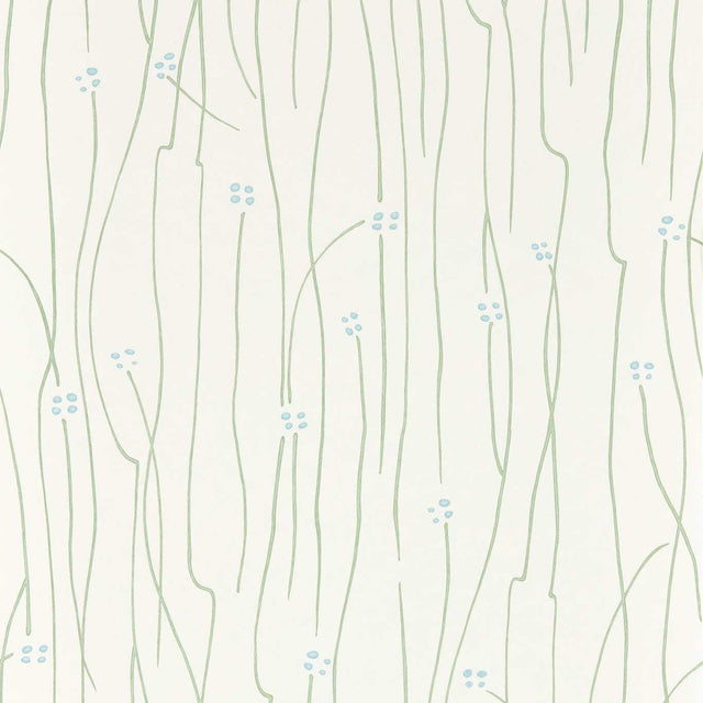 Harlequin Eizou Avocado/ Sky/Chalk Wallpaper