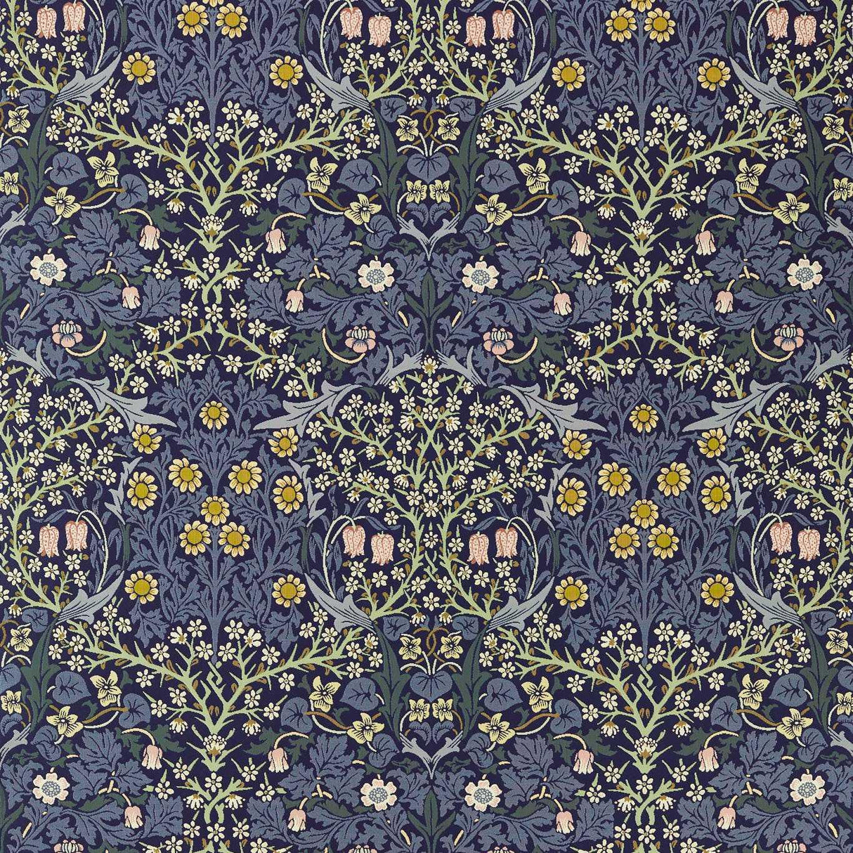 Morris & Co Blackthorn Weave Indigo Fabric