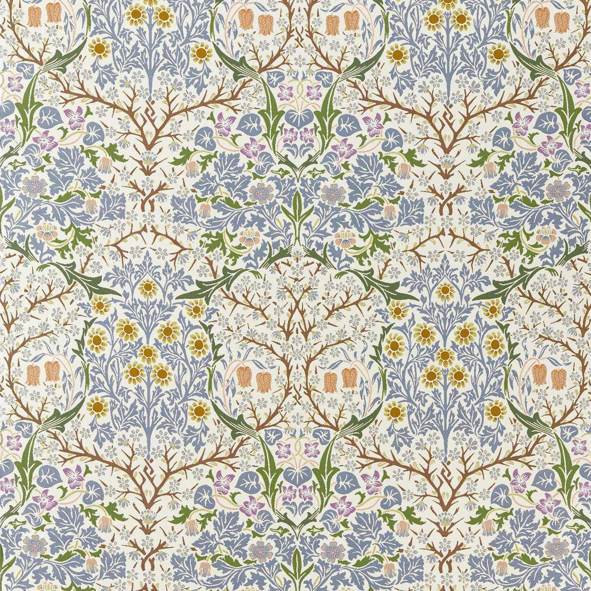 Morris & Co Blackthorn Weave Sky Blue Fabric