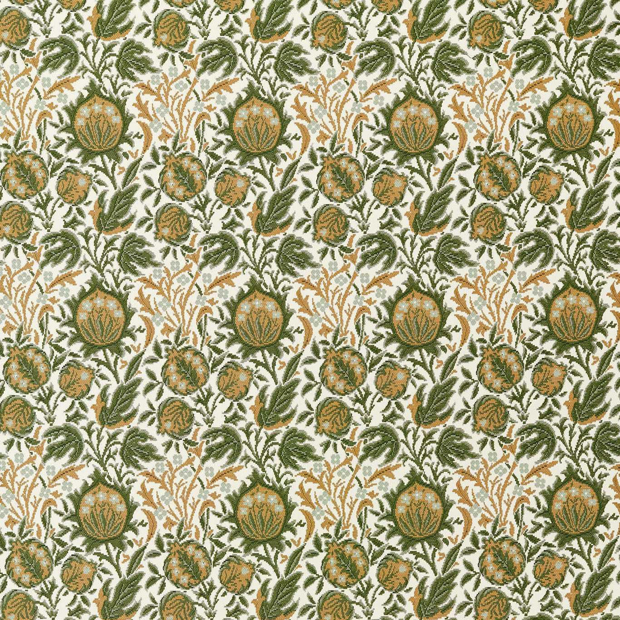 Morris & Co Elmcote Weave Moss/Wheat Fabric