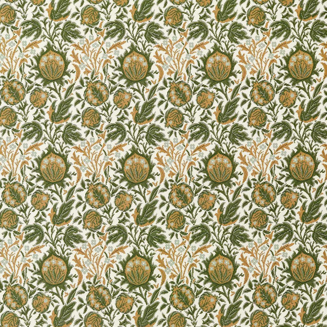 Morris & Co Elmcote Weave Moss/Wheat Fabric