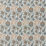 Morris & Co Elmcote Weave River Blue/Apricot Fabric