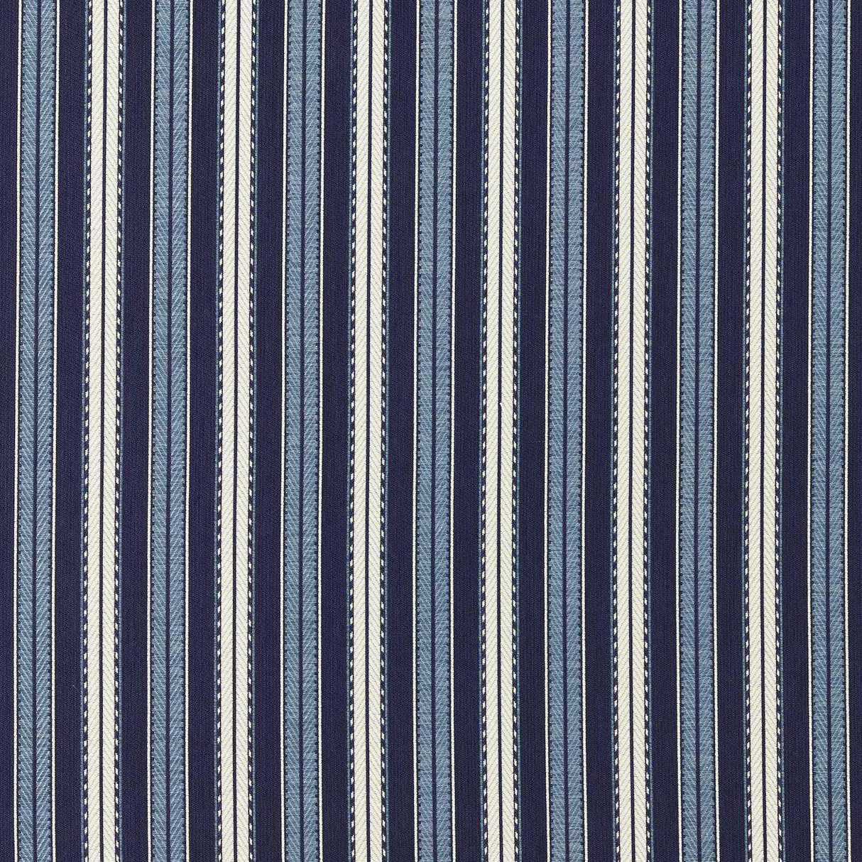 Morris & Co Hammersmith Woven Stripe Indigo Fabric