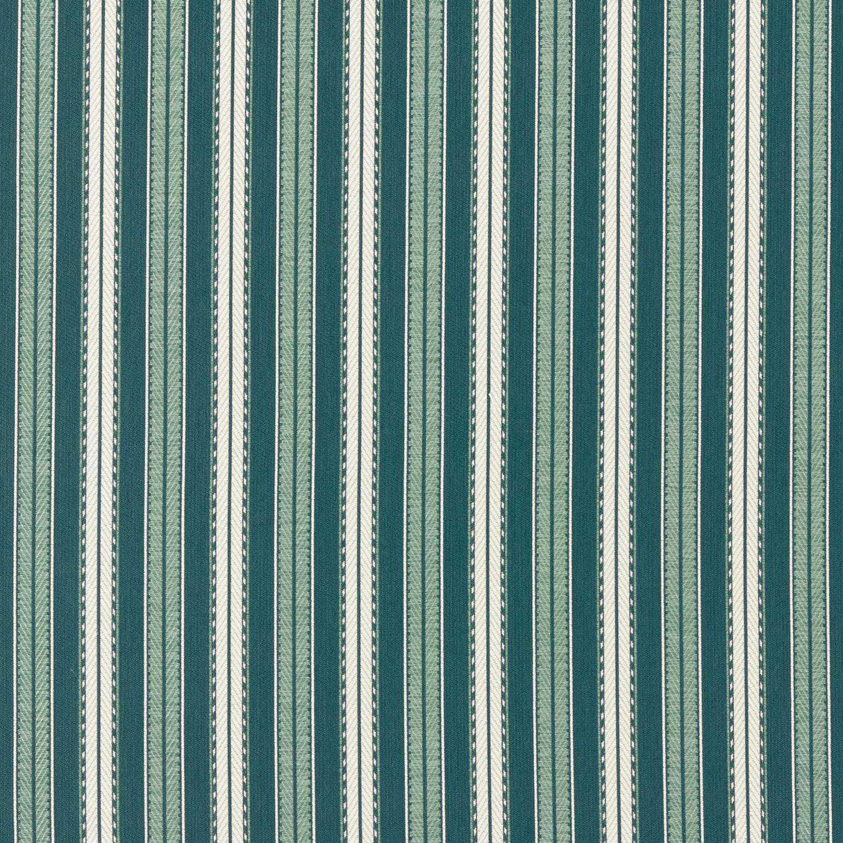 Morris & Co Hammersmith Woven Stripe Teal Fabric