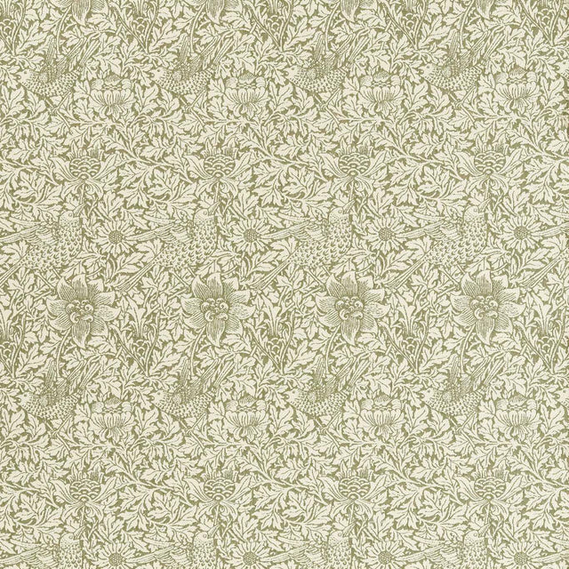 Morris & Co Bird & Anemone Weave Sage Fabric