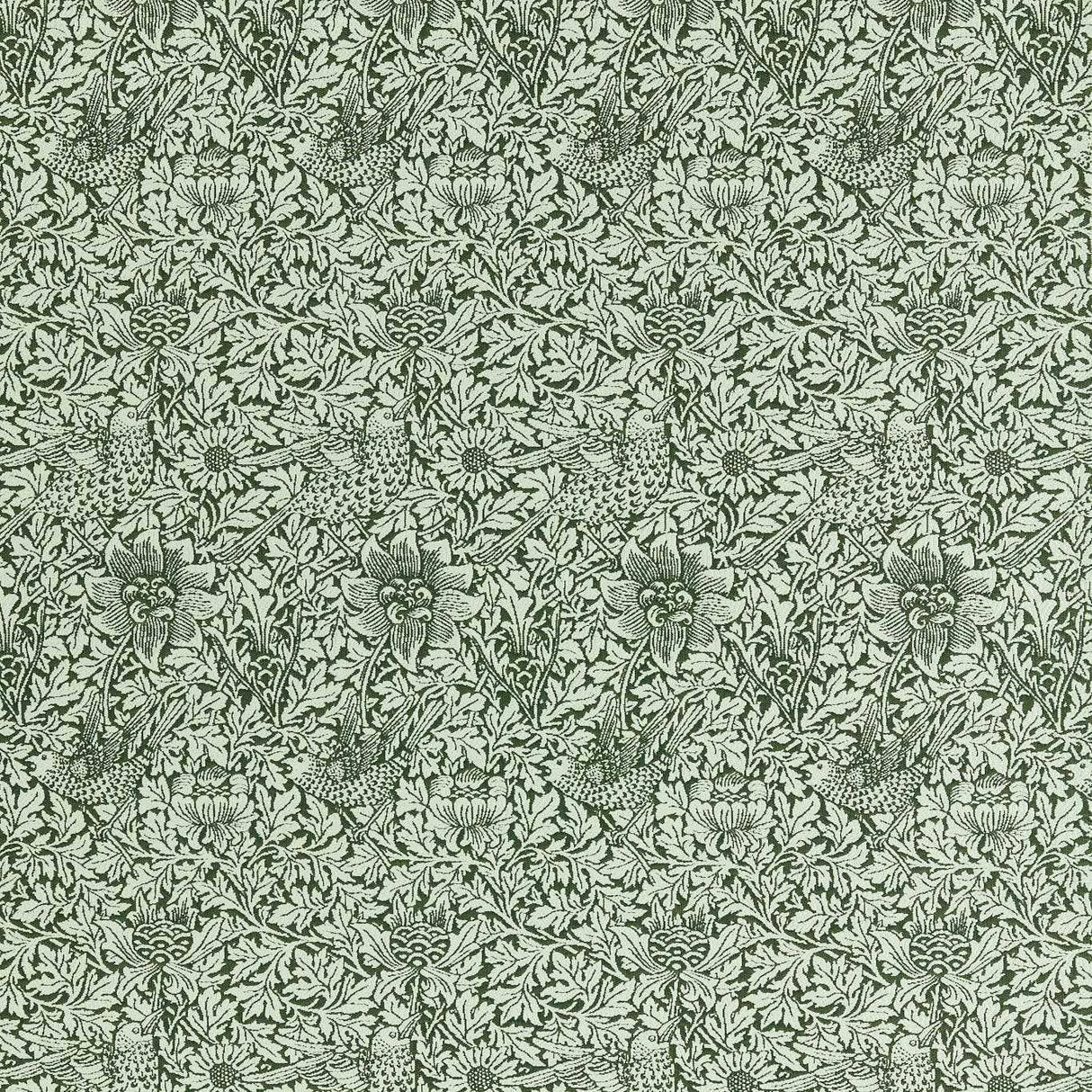 Morris & Co Bird & Anemone Weave Teal Fabric