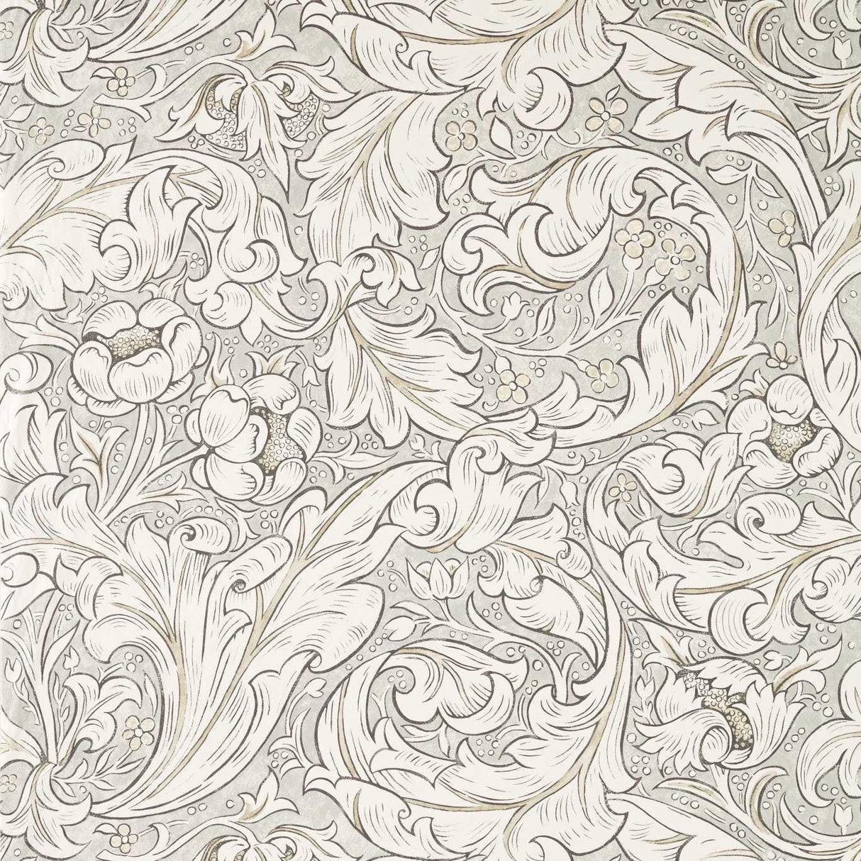 Morris & Co Bachelors Button WW Light Grey/Linen Fabric