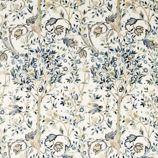 Morris & Co Melsetter WW Indigo/Sage Fabric