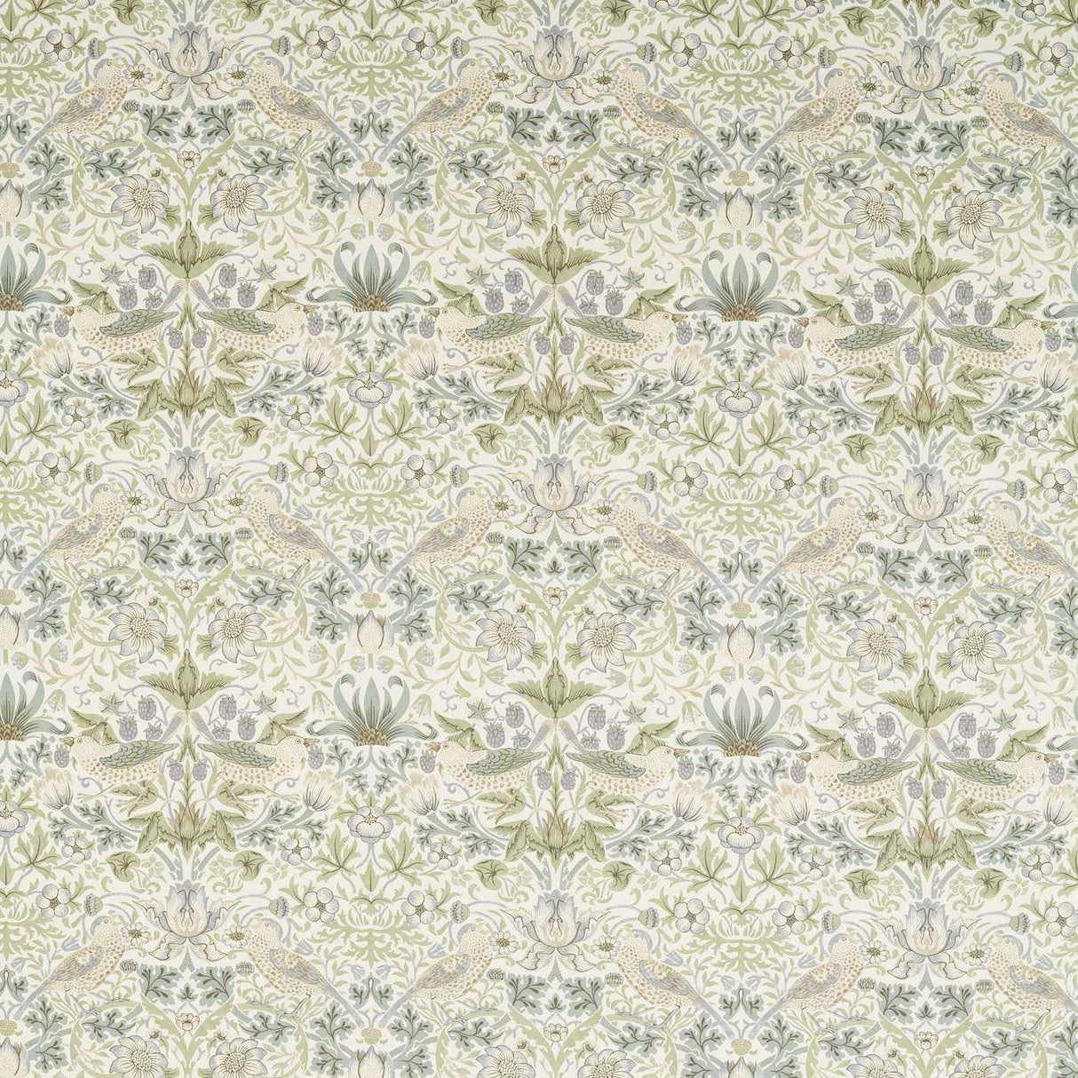 Morris & Co Strawberry Thief WW Lilac/Sage Fabric