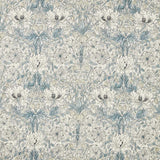 Morris & Co Pure Honeysuckle & Tulip WW Mineral Blue/Cream Fabric