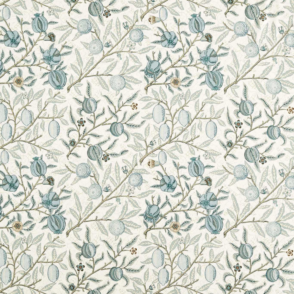 Morris & Co Fruit WW Mineral Blue Fabric