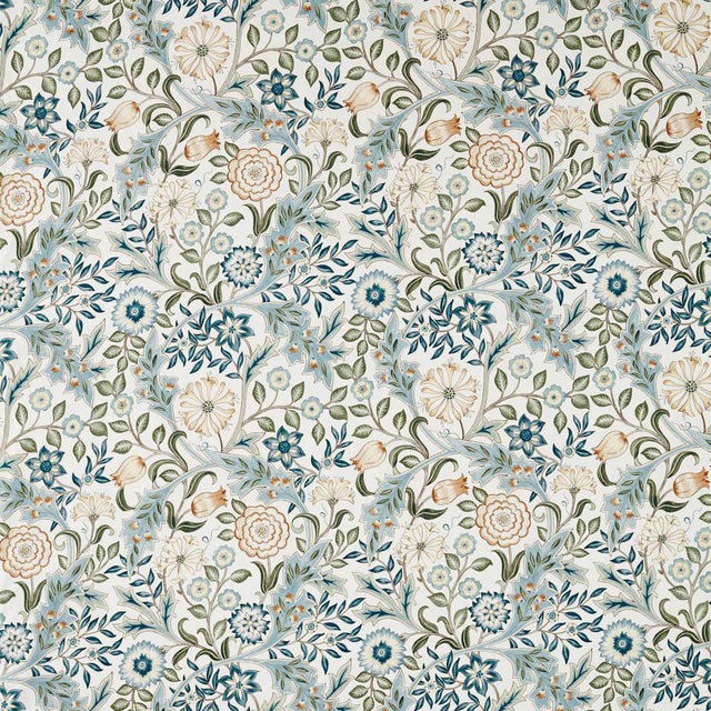 Morris & Co Wilhelmina WW Soft Blue/Peach Fabric