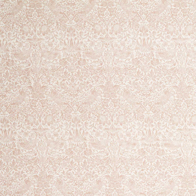 Morris & Co Pure Strawberry Thief Sheer WW Blush Fabric