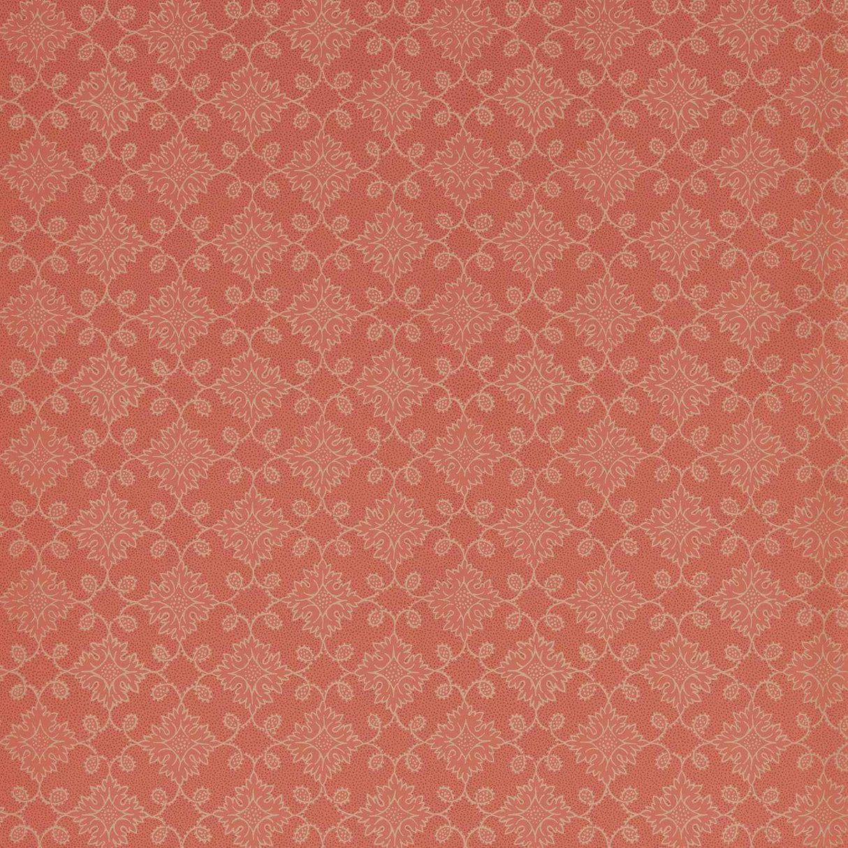 Zoffany Floral Tracery Deep Salmon Wallpaper