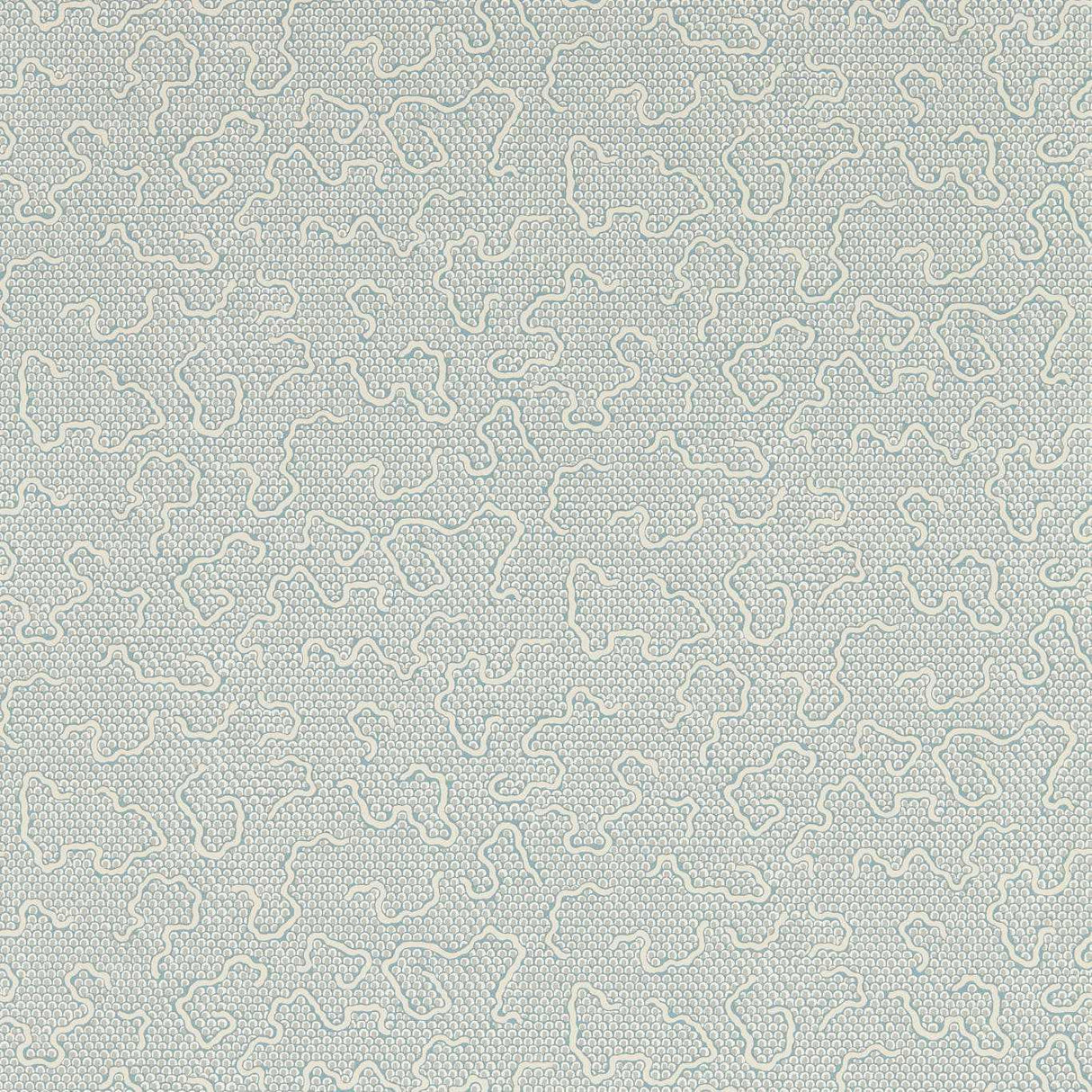 Zoffany Domino Paper Stockholm Blue Wallpaper