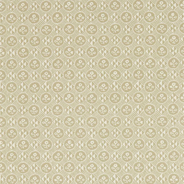 Zoffany Diamonds & Flowers Linen Wallpaper