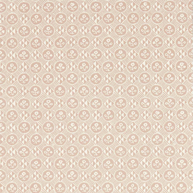 Zoffany Diamonds & Flowers Tuscan Pink Wallpaper