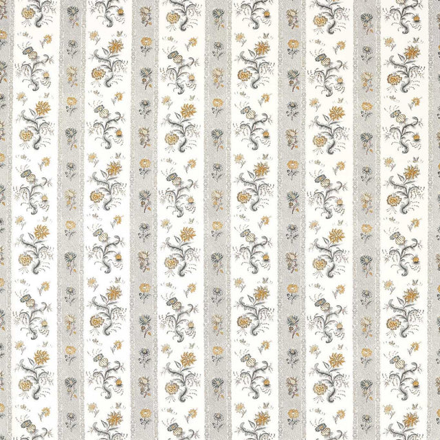 Zoffany Papaver Stripe Platinum/Sage Fabric