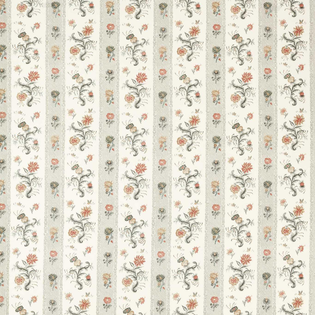 Zoffany Papaver Stripe Tuscan Pink/Nimbus Fabric