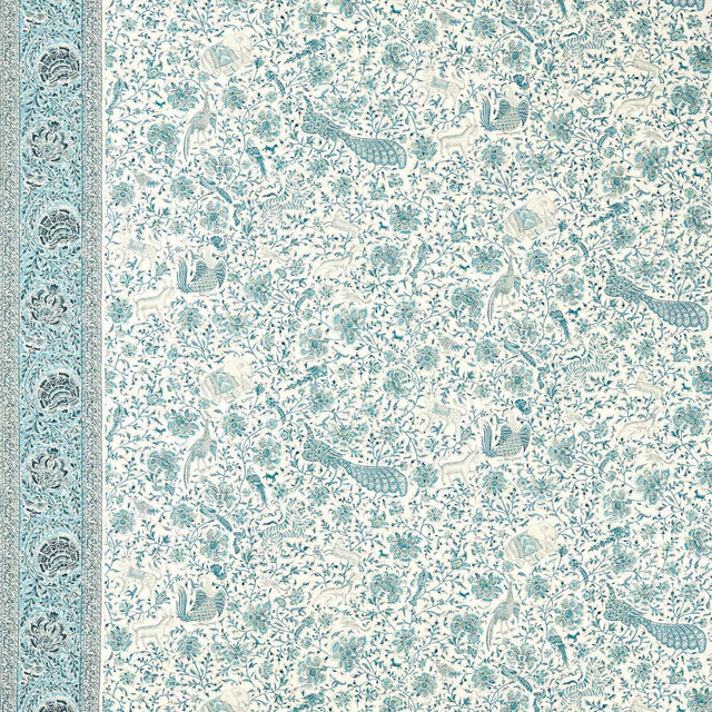 Zoffany Mughal Menagerie Mazarine Blue Fabric