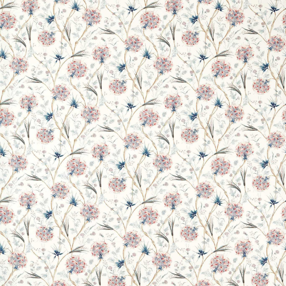 Zoffany Wallichi Faded Madder/Indigo Fabric