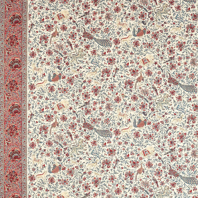 Zoffany Mughal Menagerie Indigo/Madder Fabric