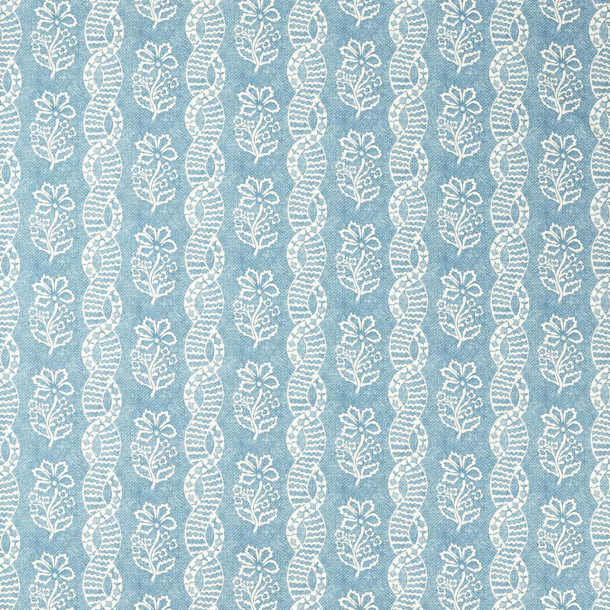 Zoffany Dabu Stripe Wedgwood Blue Fabric