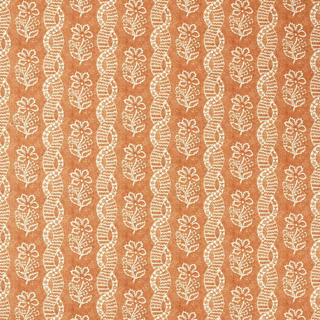 Zoffany Dabu Stripe Amber/Blush Fabric