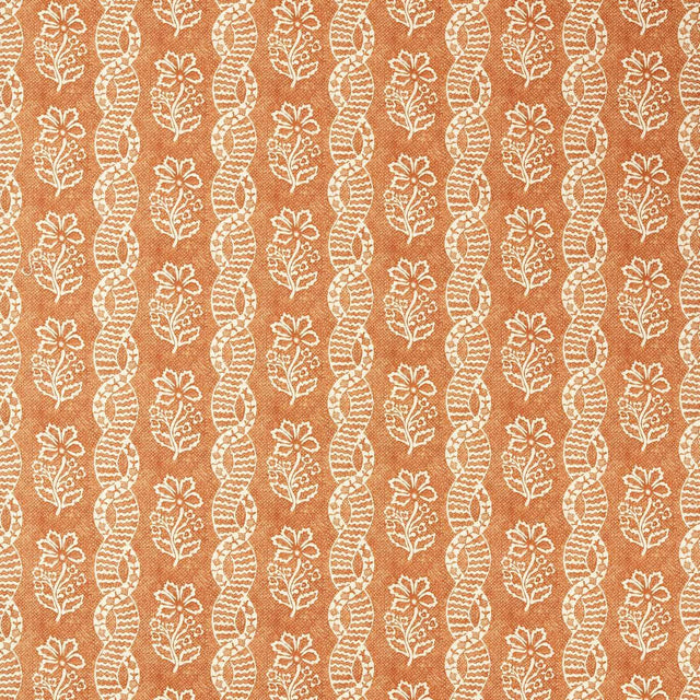 Zoffany Dabu Stripe Amber/Blush Fabric