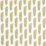 Zoffany Sanganeri Block Print Primrose/Evergreen Fabric