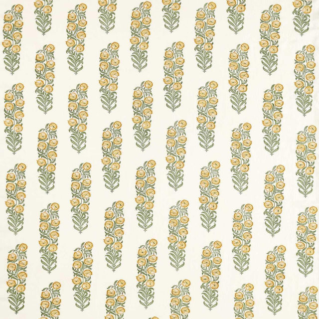 Zoffany Sanganeri Block Print Primrose/Evergreen Fabric
